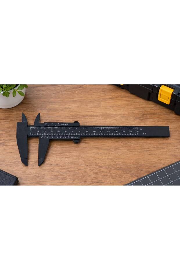 150mm Plastic Sliding Caliper - Precision Measuring Caliper (6 Inches) Portable with Vernier Measurement