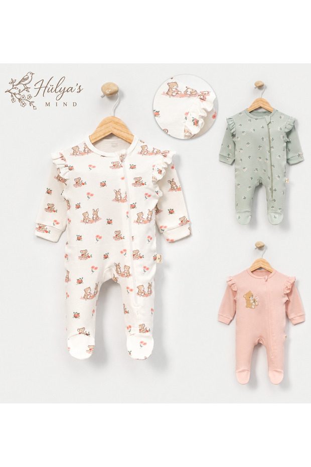 Baby Girl 3-Piece Jumpsuit Set