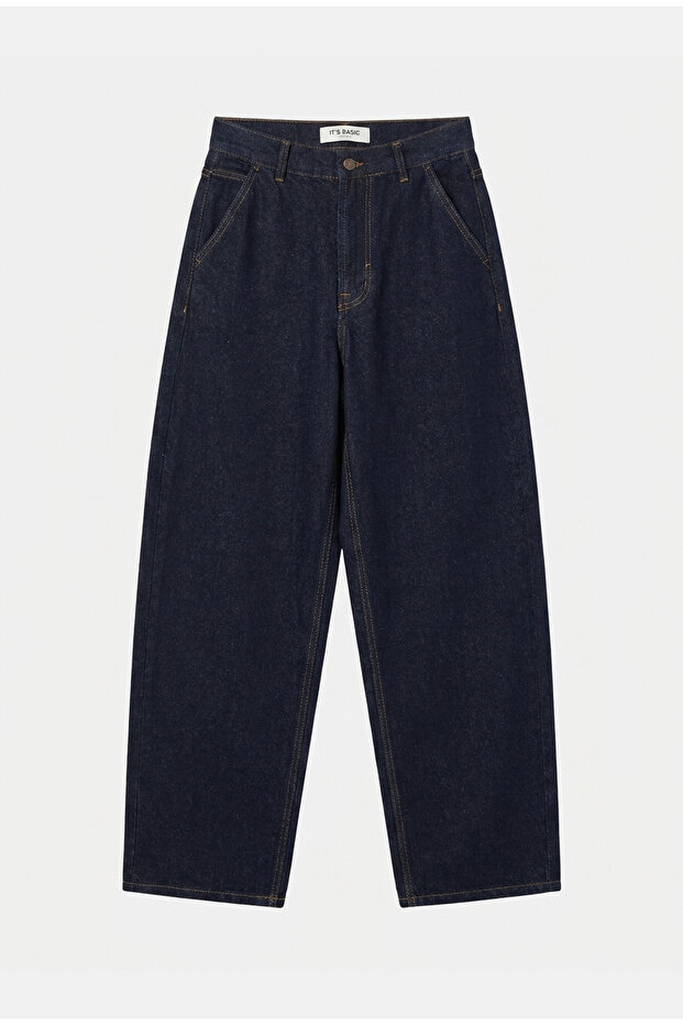 Women's Indigo Selvedge 7W6-50 Skater Fit Loose Fit Denim Jean