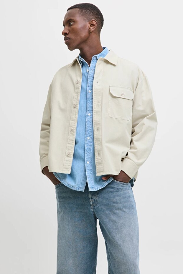 Jack&Jones Men's Shirt 12279575 Moonbeam