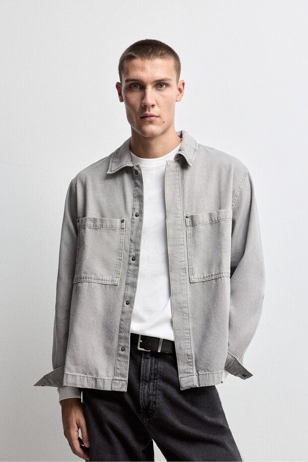 Denim cepli ince ceket