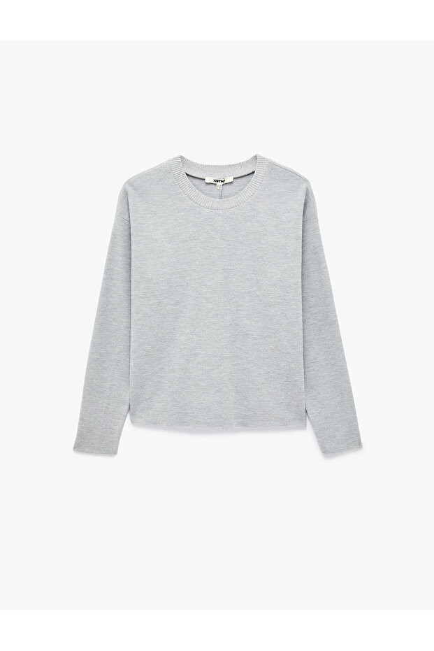 Regular Fit Long Sleeve Crew Neck Basic Sweatshirt
