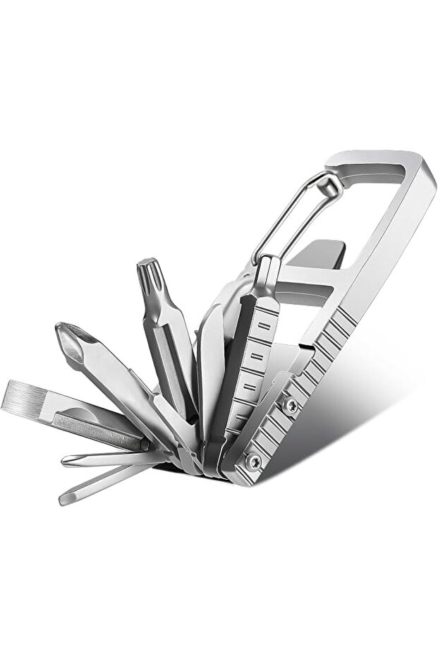 Multifunction Knife, 12 in 1 Multifunction Keychain, Pocket Screwdriver, for Survival Camping Hiking