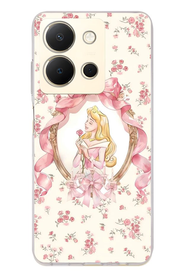 Vivo Y36 Compatible Princess Patterned Transparent Phone Case
