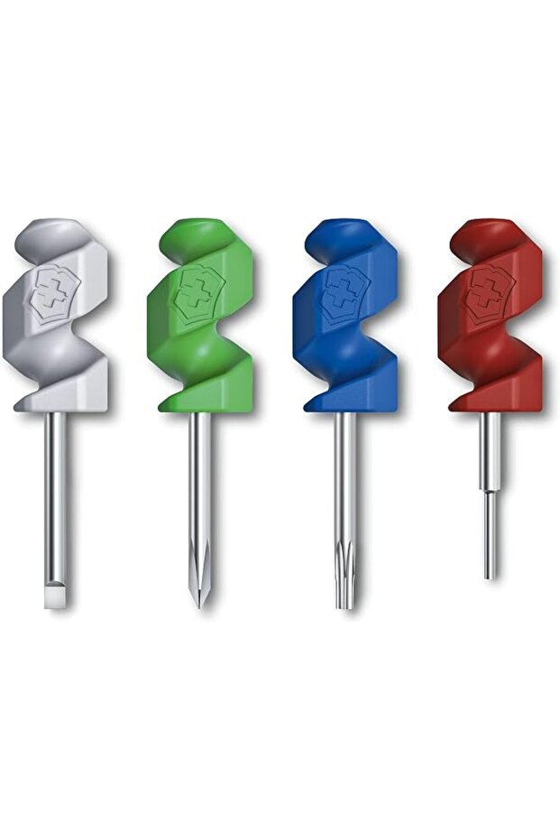 Mini-Tools 4 Piece Compact Swiss Made Tools for 84, 85, 91 and 111 mm Pocket Knives – Multicolor