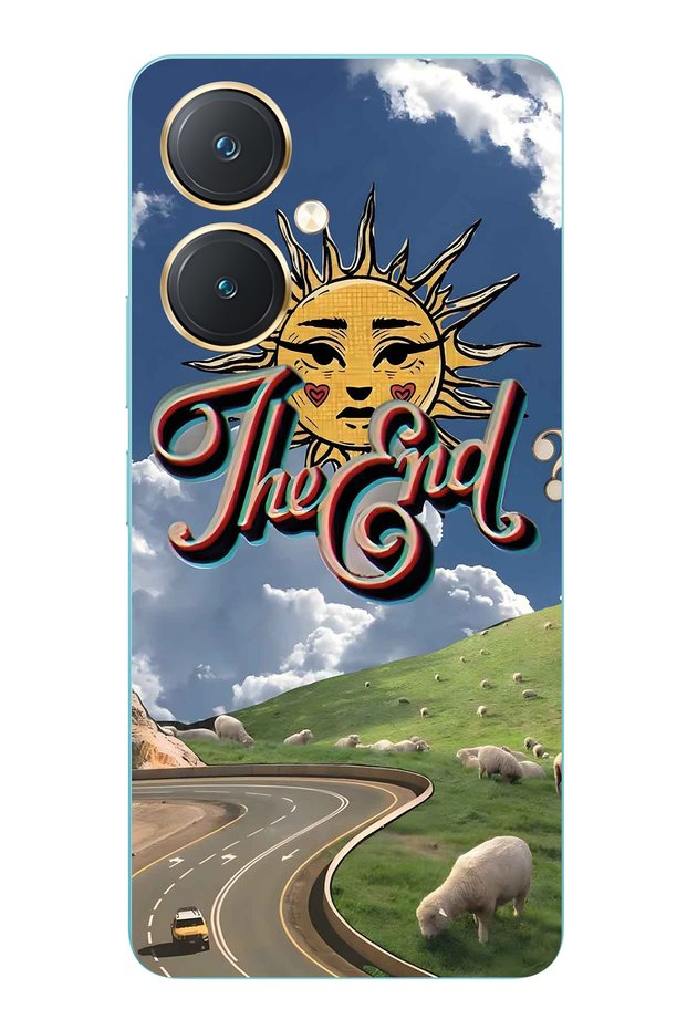 Vivo Y27 Compatible Retro Sun Path Pattern Transparent Phone Case