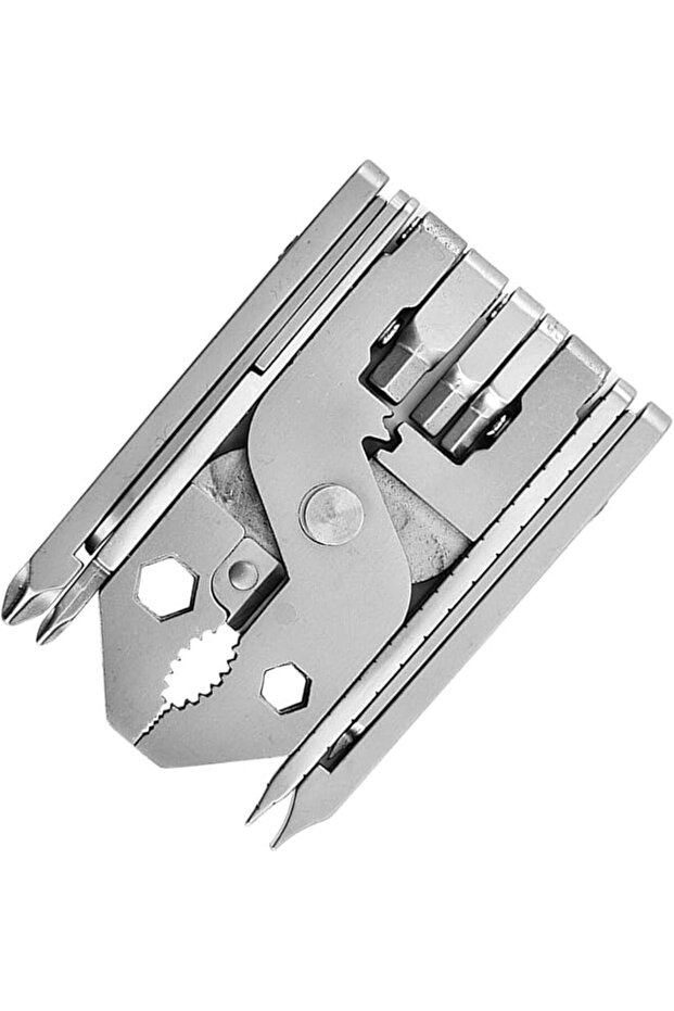14 in 1 Foldable Pliers, Stainless Steel Multitool with Heads and Opener, Compact Keychain Tool for Home Outdoor