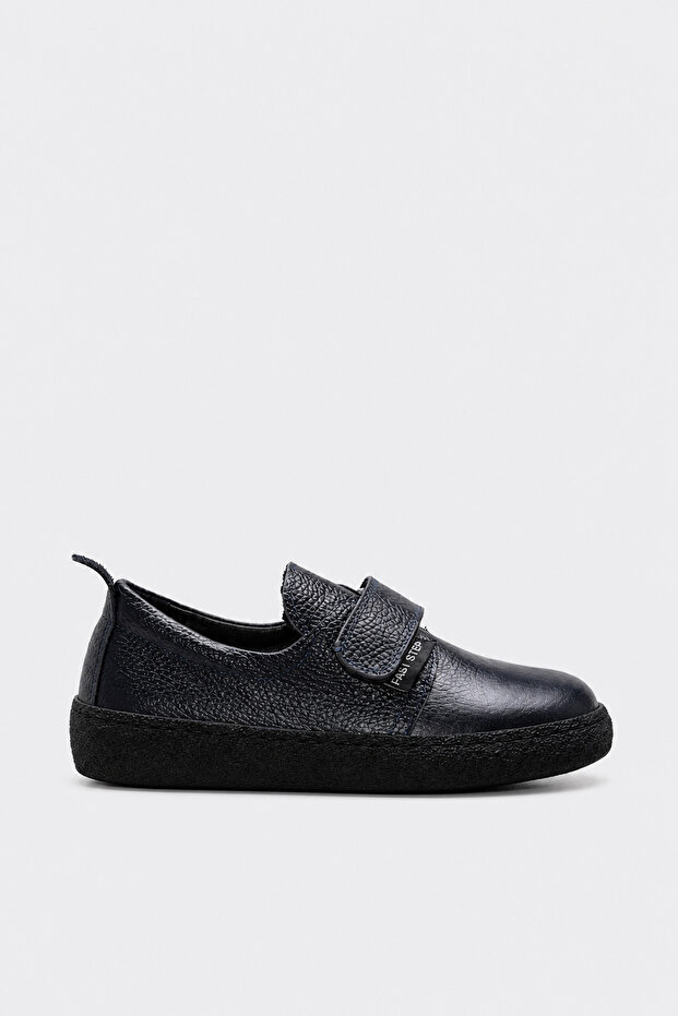 Genuine Leather Navy Blue Boys' Casual Shoes 769Xea210-1
