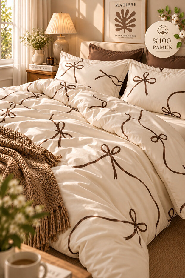 Double 100% Cotton Duvet Cover Set | Elasticized Sheet