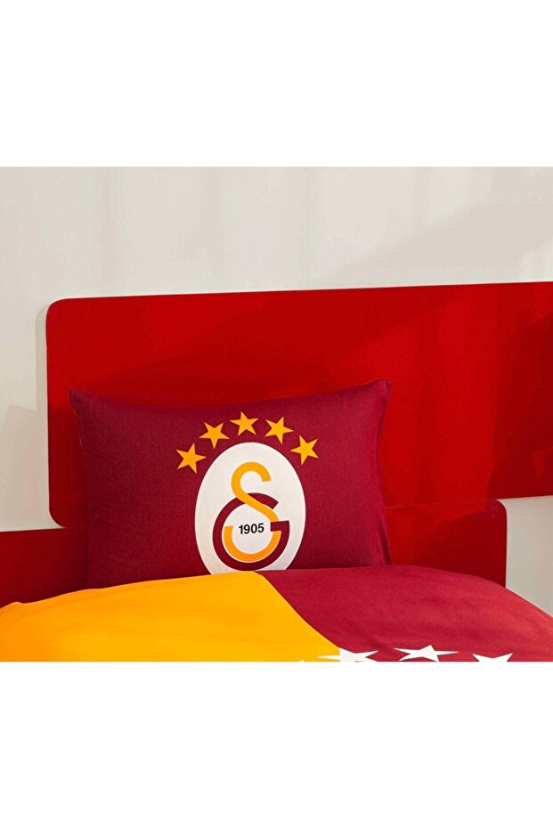 Zorluteks Out Galatasaray Patterned 100% Cotton Fabric 2 Pieces Pillowcases 50X70 cm Double-Sided Printing