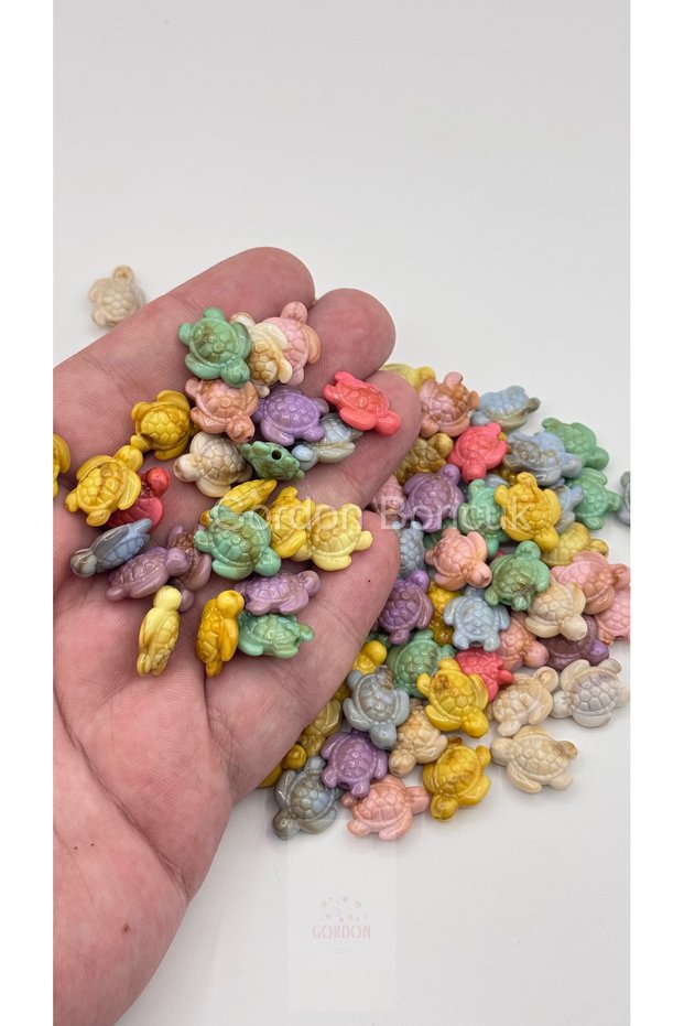 Turtle Beads Mix 100 Grams Approximately 160 Pieces
