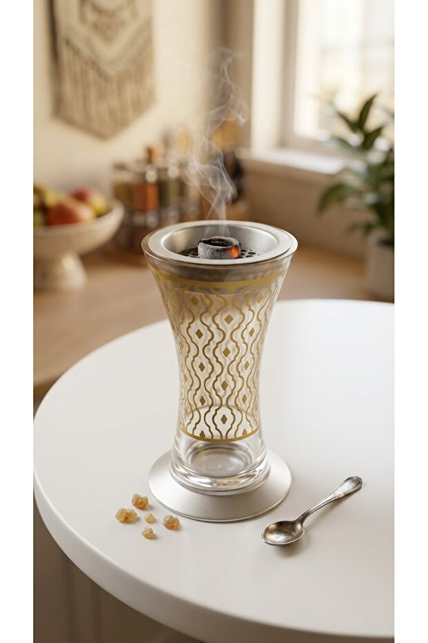 حامل بخور - زجاج فاخر منقوش