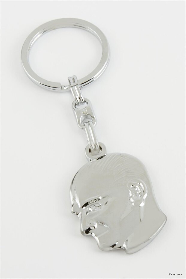 Ilkestor Ataturk Metal Keychain (181544) Silver Color