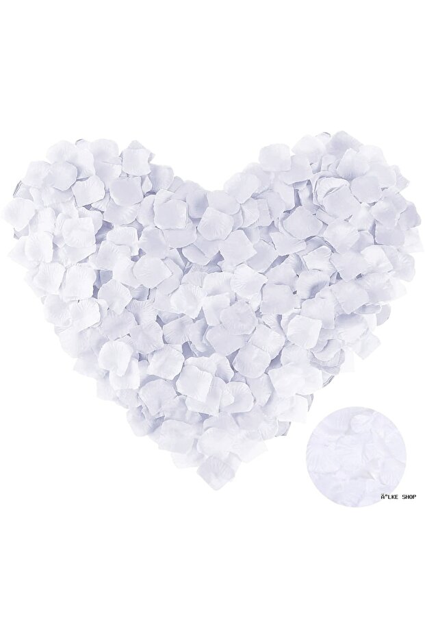 Ilkestor White Color Rose Petal Shaped Confetti 5 Pack (182928) 500 Pieces