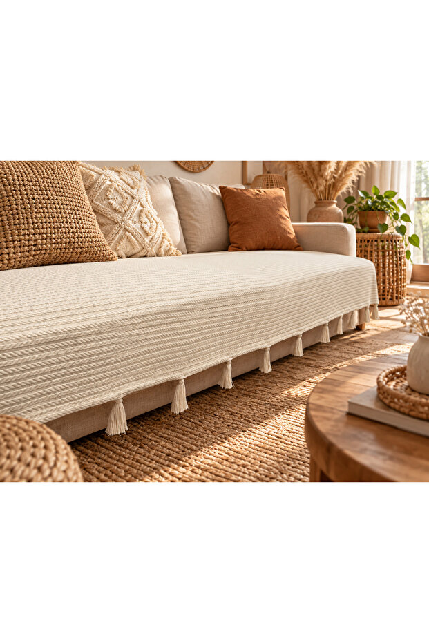 100% Cotton Fine Woven Knitted Cotton, Cotton Tufted Sofa Cover 100X230 cm