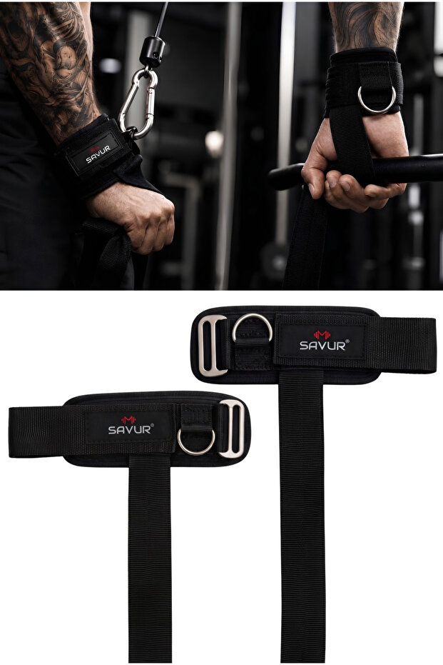 Fitness Strap&Cuff -Lifting Strap Cable Cuff Dual Strap