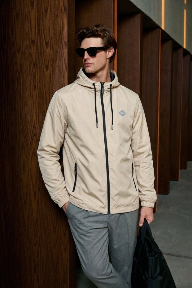 Men's Premium Comfort Lined Stone Raincoat & Windbreaker