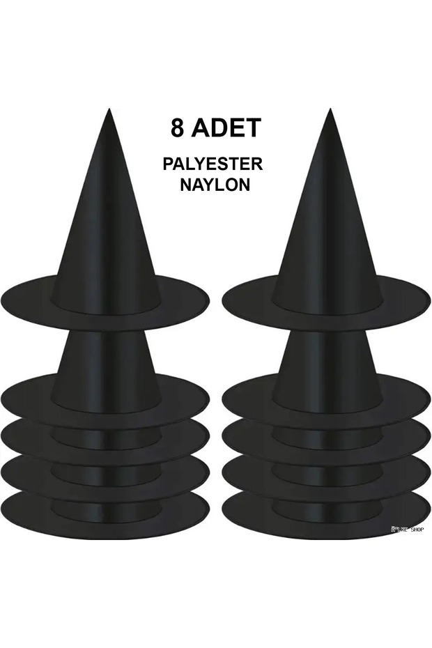 Ilkestor 8 Pieces Black Witch Hat – Adult & Child (184905) Costume Accessory