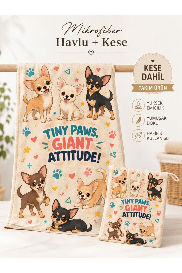 Cat & Dog Drying Towels | Chihuahua | Fast Drying