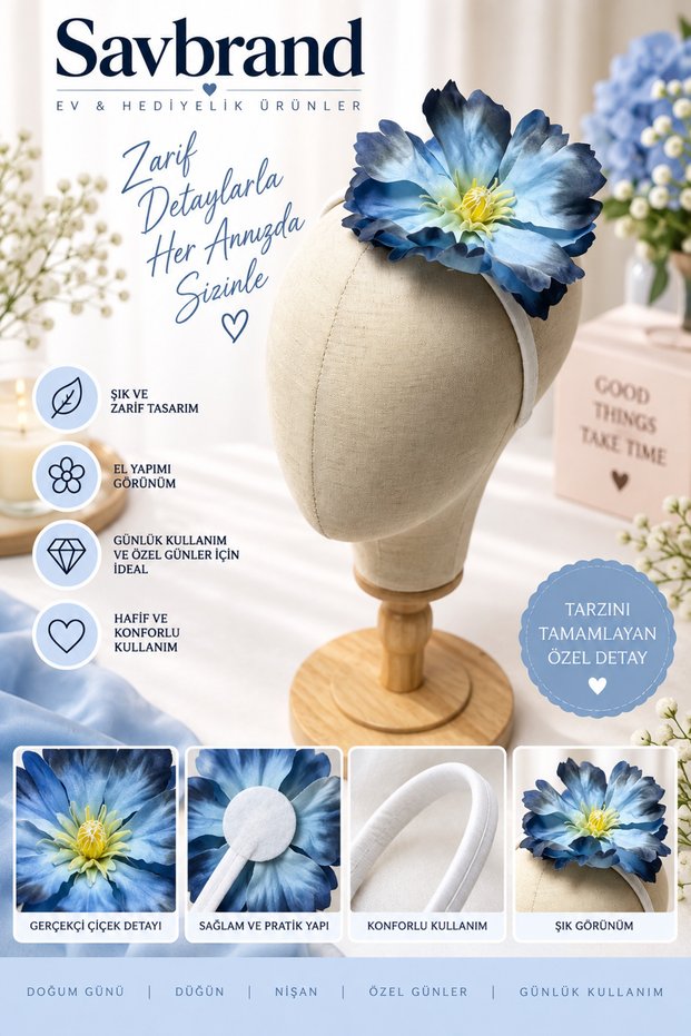 Large Floral Crown – Stylish Women's Hair Crown with Pearl Detail – Accessory for Special Occasions and Events