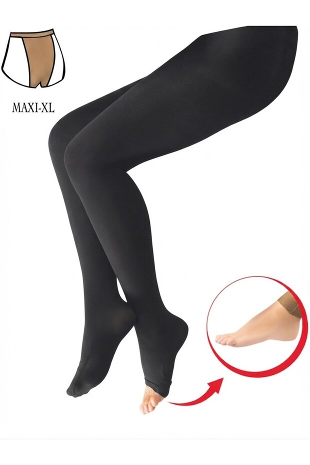 Women's Plus Size Multi-Purpose Practical Pantyhose (Ablution Socks) - Black