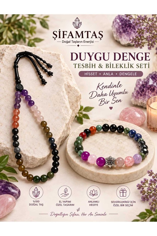 Emotional Balance Set (Bracelet and Prayer Beads)