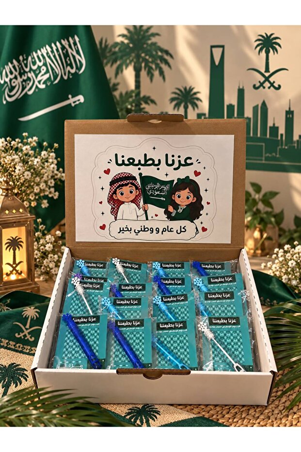 توزيعات فقاعات صابون اليوم الوطني ١٢ حبة