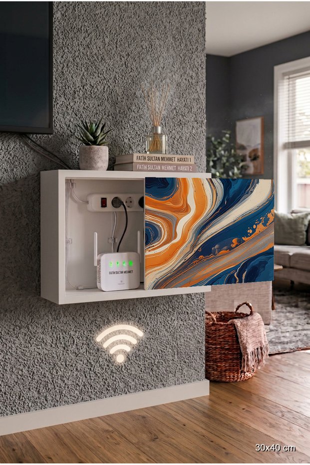 Modern and Stylish First-Class Wooden Wall-Mounted Panel Concealer Router Concealer Socket Cover