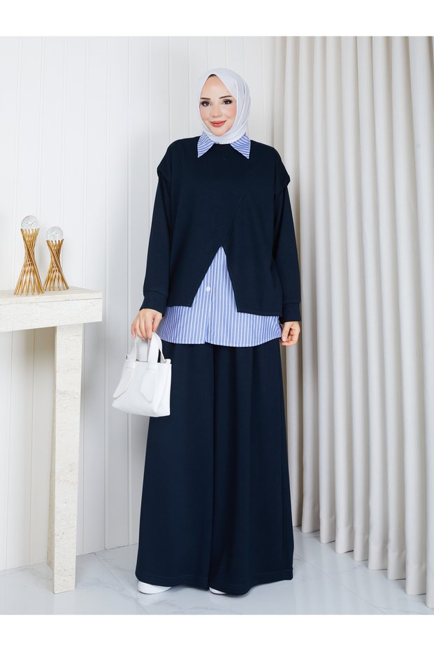 Oysho Fabric Shirt Collar Double Set