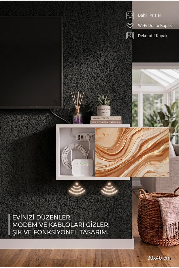 Luxury Design Natural Wood Wall Mounted Decorative Fuse Box Cable Organizer Socket Coverer