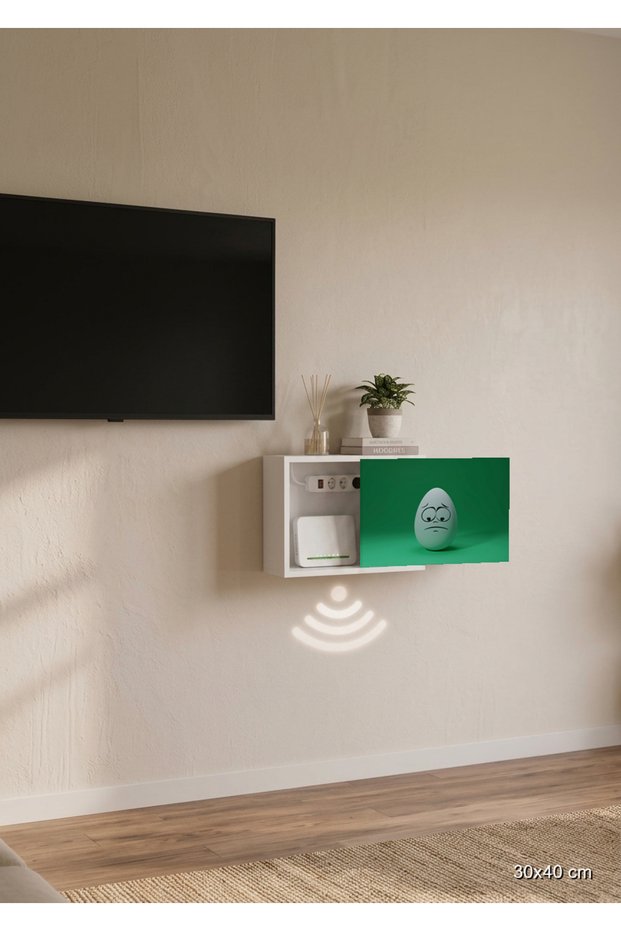 Custom Printed Minimalist Wooden Sliding Cover Wifi Concealment Cabinet Router Hider Socket Cover