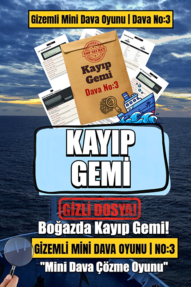 Lost Ship, Mystery, and Case Solving Detective Game Crime Solving Mini Case Box Game