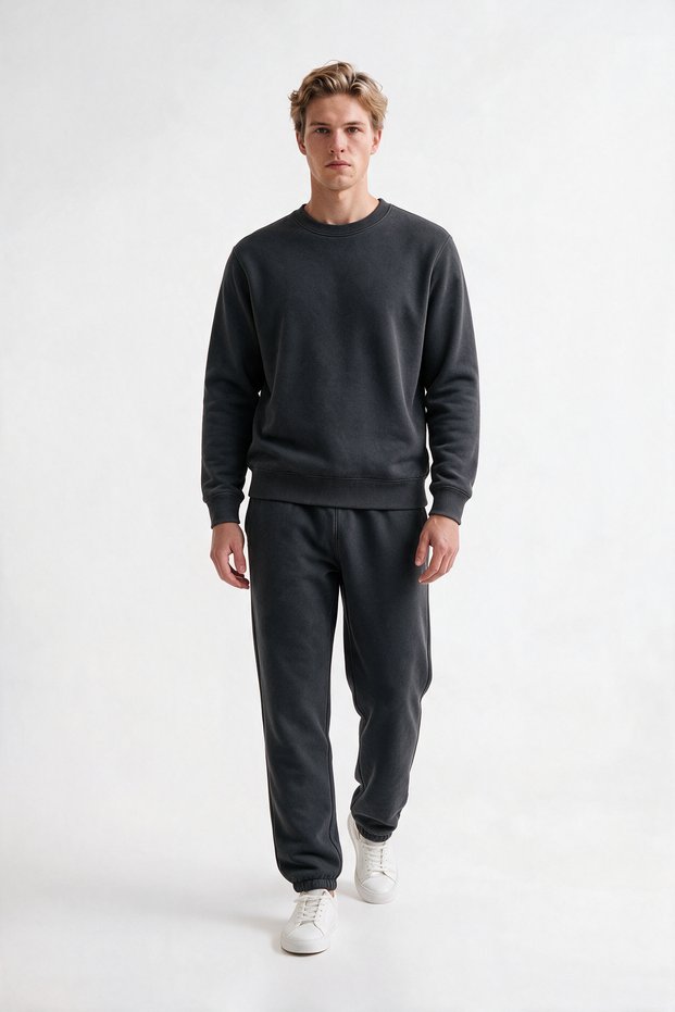 Men's 3 Thread Sweat Suit Set Soft Texture