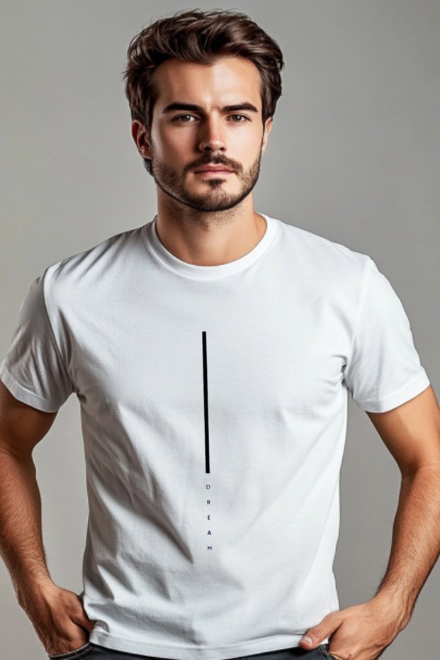 Unisex Stylish Comfortable Oversize Cotton Crew Neck T-Shirt with Special Design Code 38482