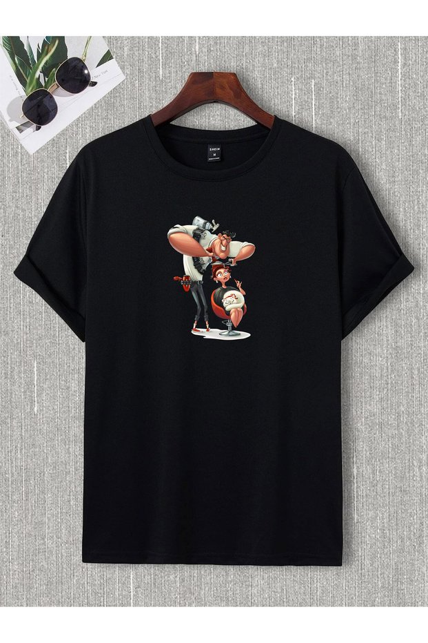 Unisex Stylish Comfortable Oversize Cotton Crew Neck T-Shirt with Special Design Code 48211