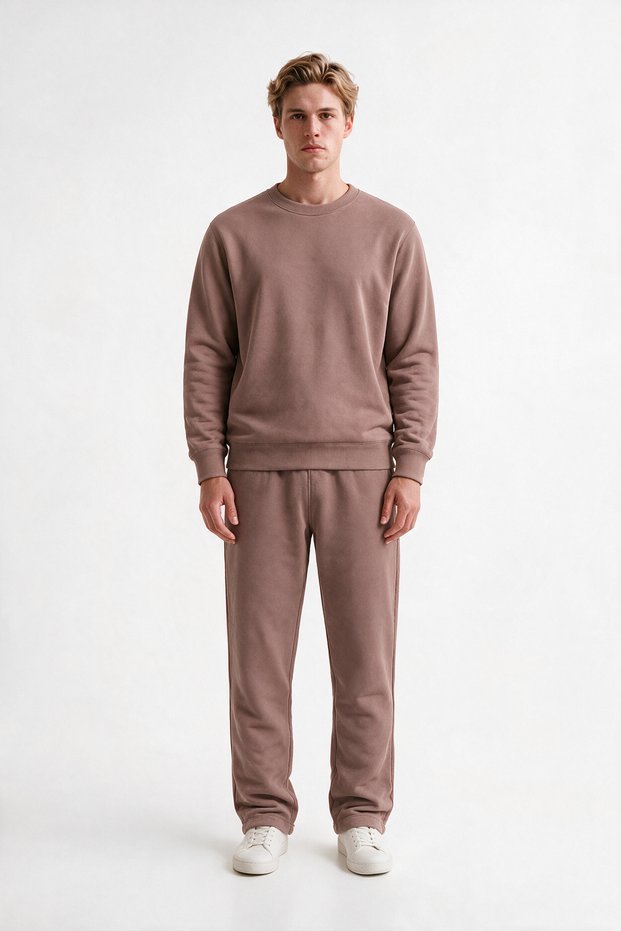 Men's 3 Thread Sweat Suit Set Soft Texture