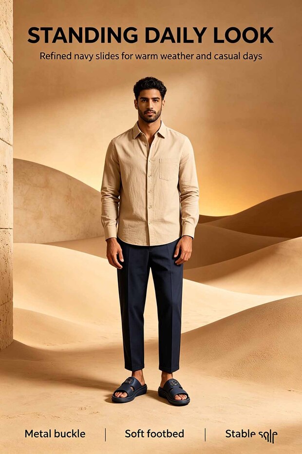 Soft Support Summer Gear with Thick Sole Structure
