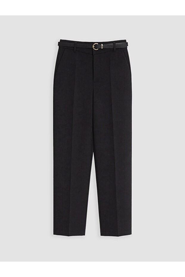 Black Women's Trousers with Belt
