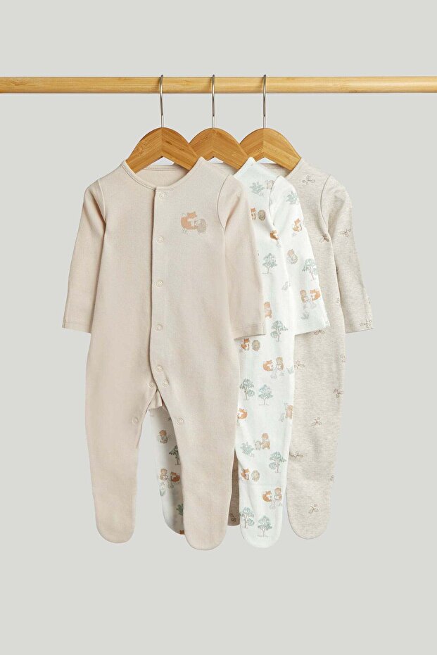3 Pack My First Sleepsuits