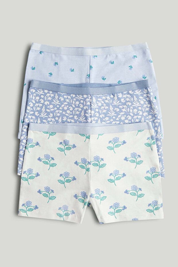 3 Pack Floral Short Briefs
