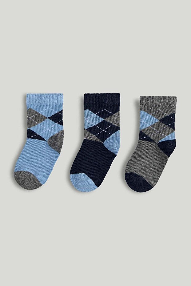3 Pack Argyle Socks