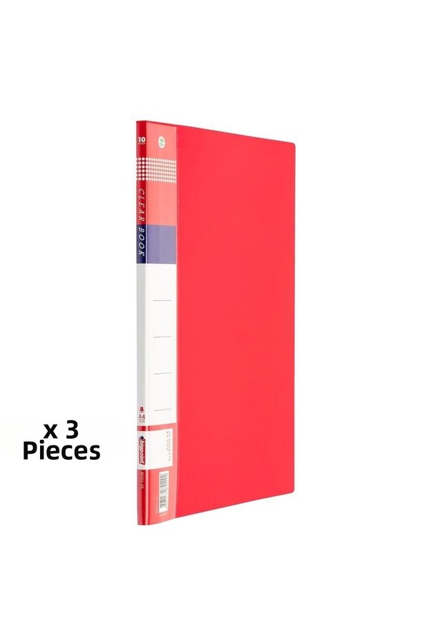 Presentation File 10-Pack Red X 3 Pieces