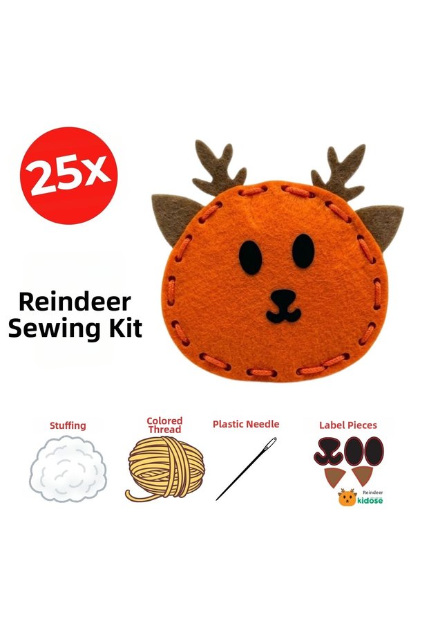 Creative Sewing Activity – Deer-Themed Handicraft Set for Kids