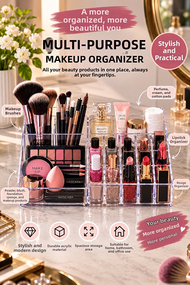 Multi-Purpose Makeup Organizer