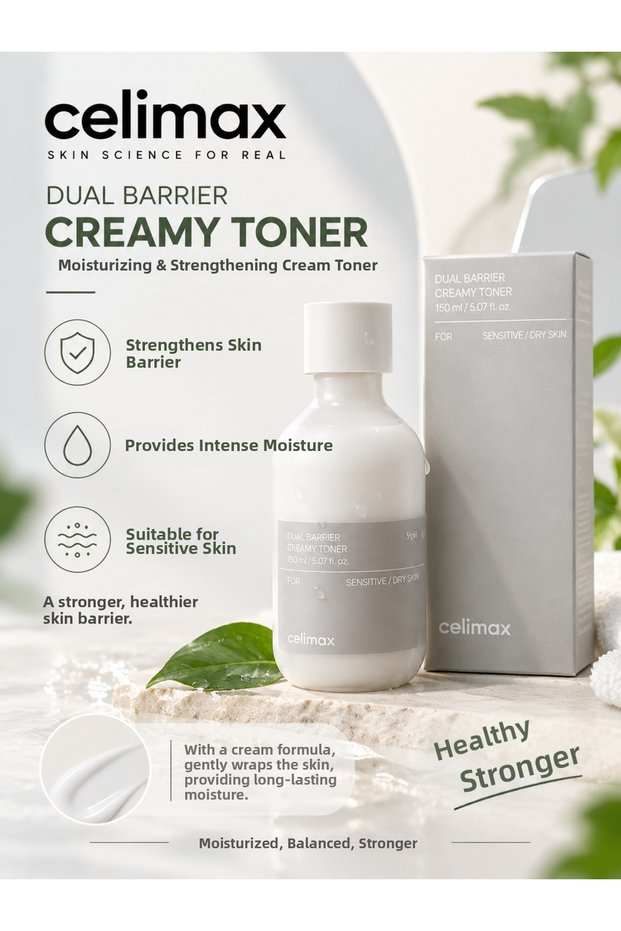 Dual Barrier Creamy Toner 150 ml – Intensive Moisturizing Cream Tonic That Supports the Skin Barrier