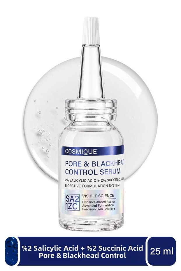 2% Salicylic Acid + 2% Succinic Acid + 1% Zinc Pca - Anti-Pore and Blackhead Skin Care Serum 25 ml