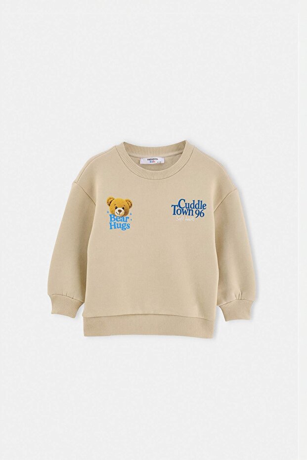 Stone Printed Knitted Sweatshirt Tkdaw27Sw00082