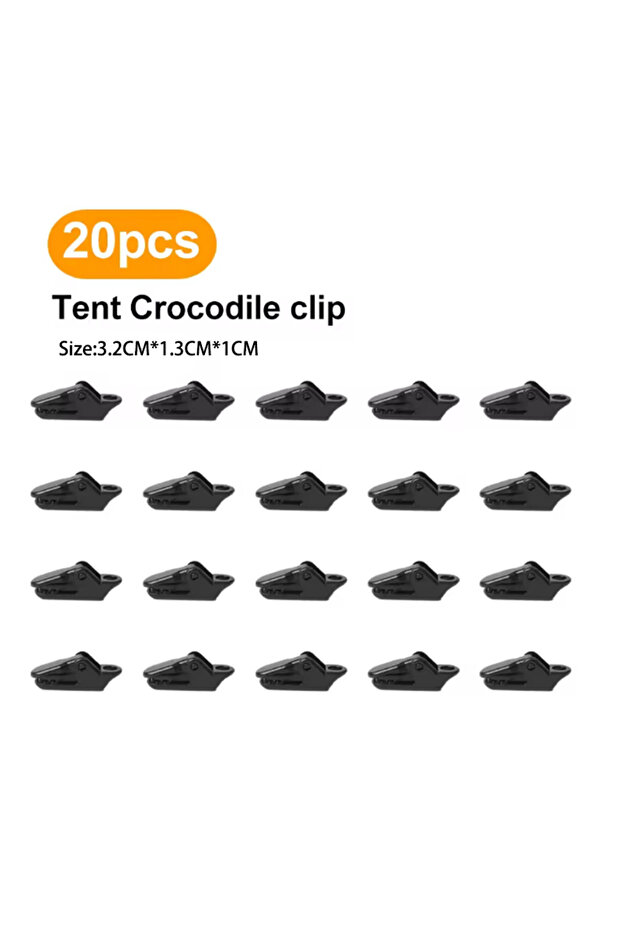 20PCS 10/20/50pcs Sturdy Tent Clips for Outdoor Tarpaulin Clips Anti-wind Fixed Camping Tent Hook Cr