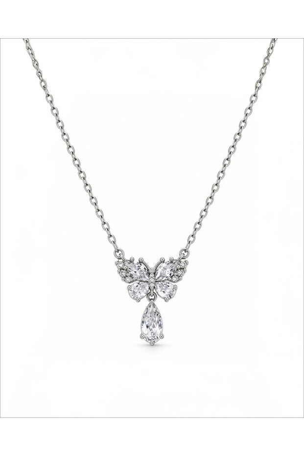 Xuping Zircon Stone Butterfly Women's Necklace 50 cm