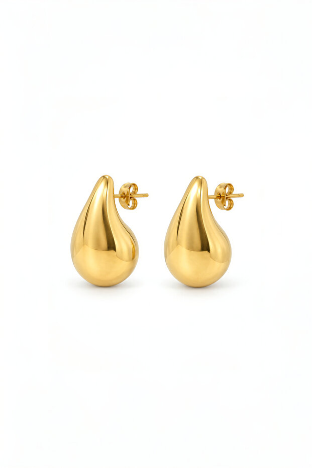 Water Drop Earrings Stainless Steel Earrings Gold